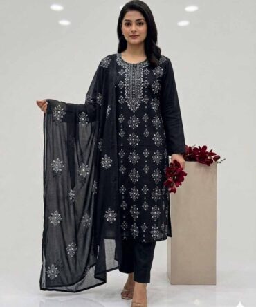 Afghani Shesha & Hand Embroidered 3pcs Suit