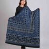 Ajrak Cotton Chadar - Blue