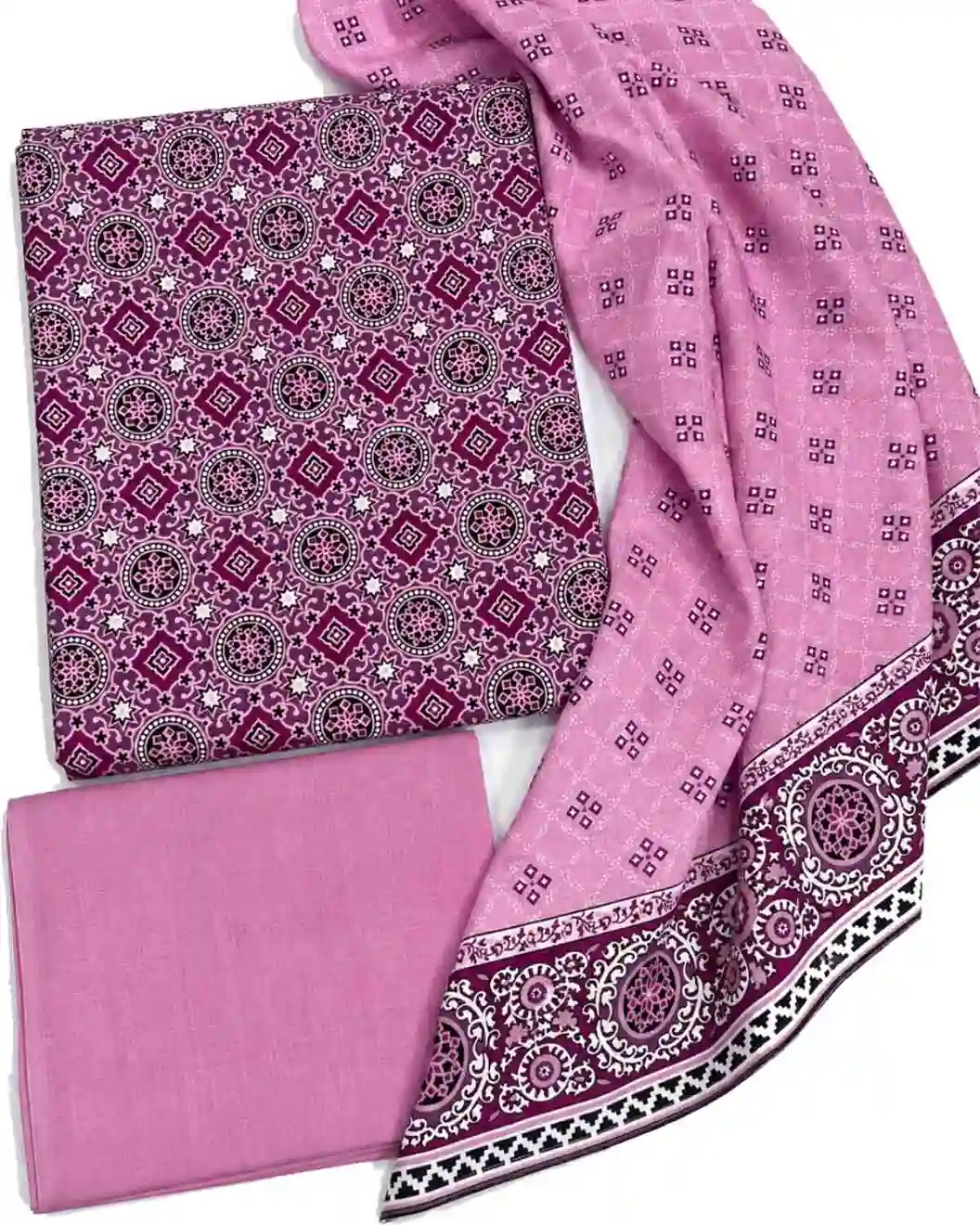 Ajrak Printed 3pc Suit - Image 2