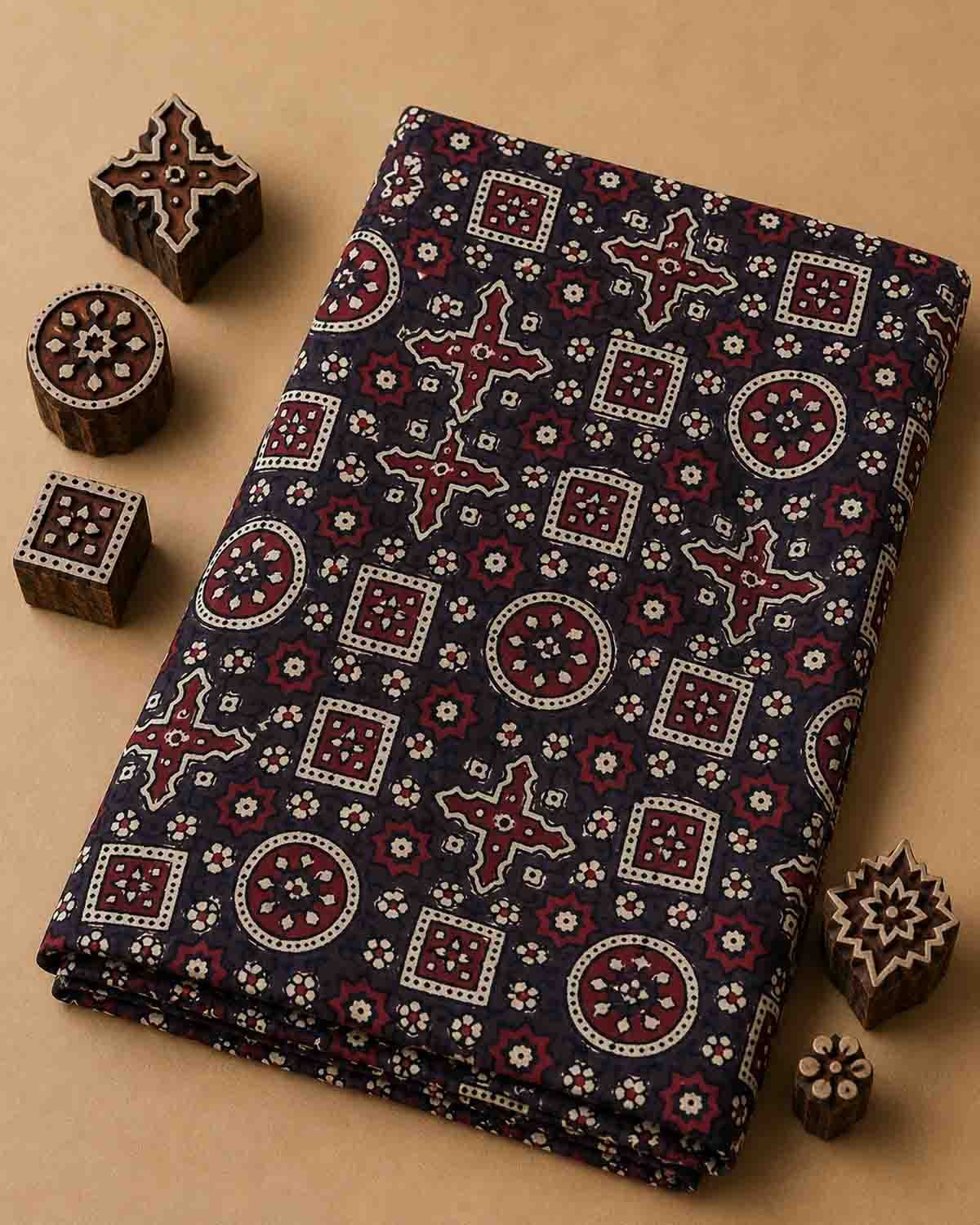 Hand Block Ajrak Printed Shirt - Image 2