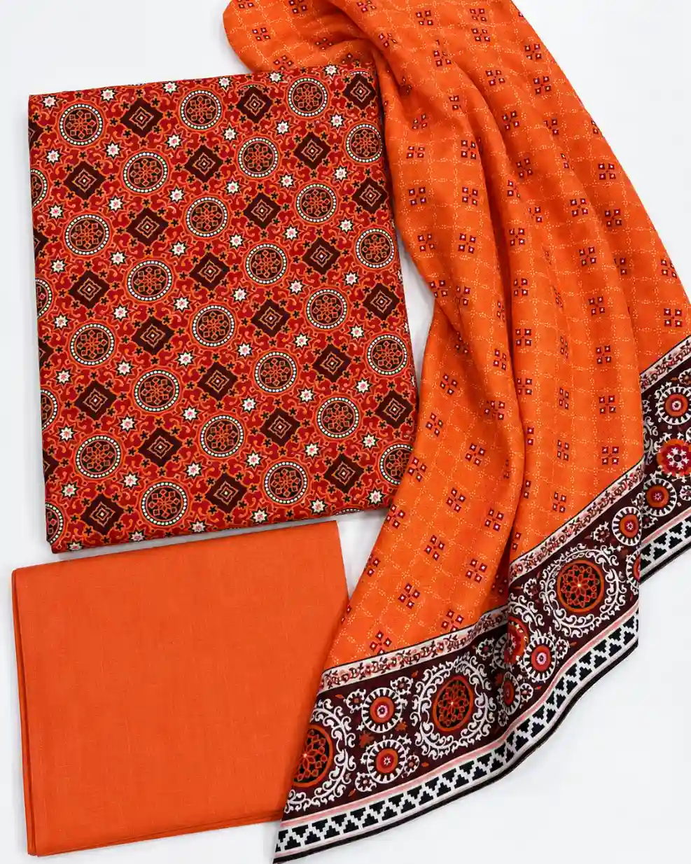 Ajrak Printed 3pc Suit - Image 5