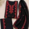 Black & Red Embroidered 3-Piece Suit - Image 2