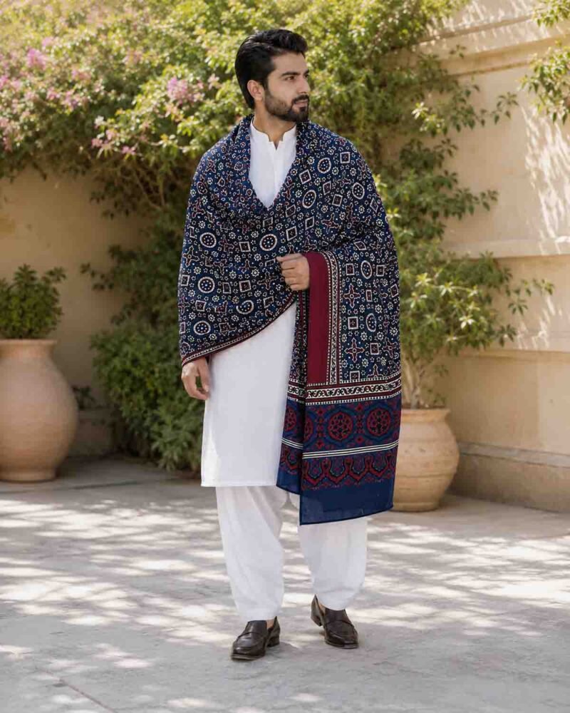 Blue Classic Ajrak-Large
