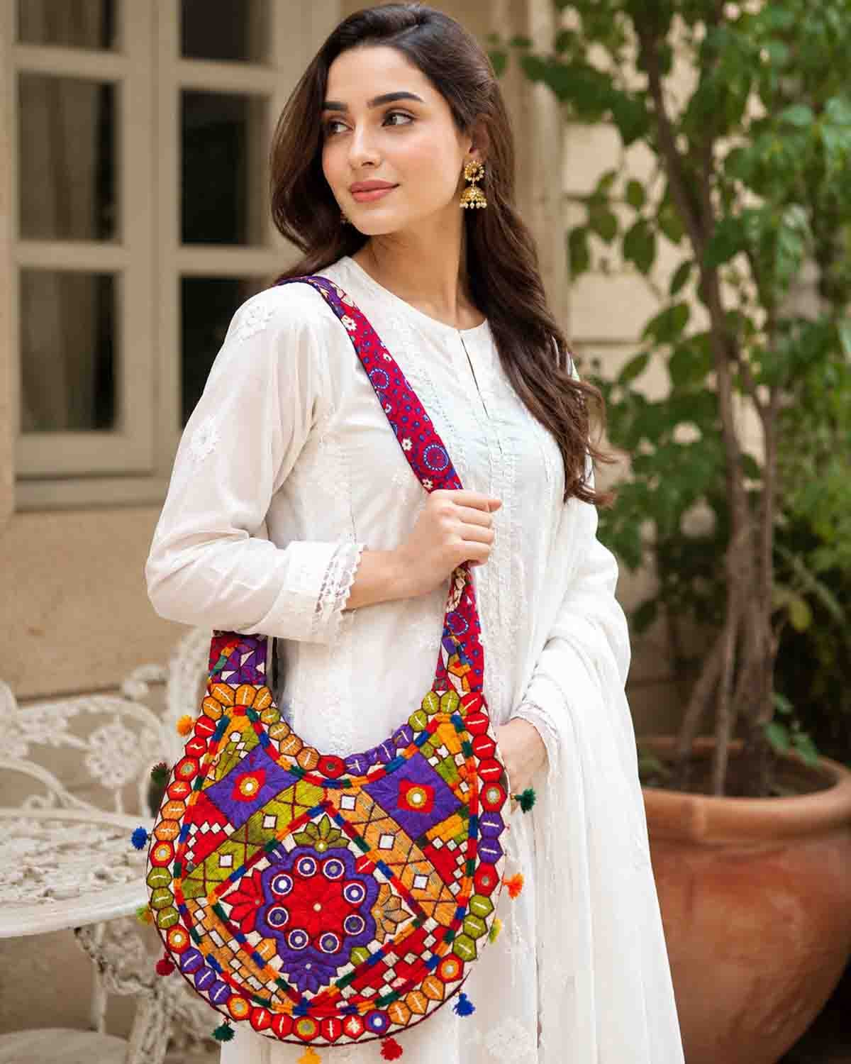 Hand Embroidered Shoulder Bag