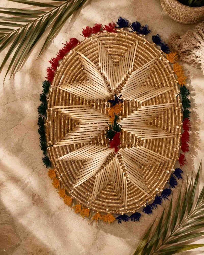 handcrafted date-palm leaf Tray