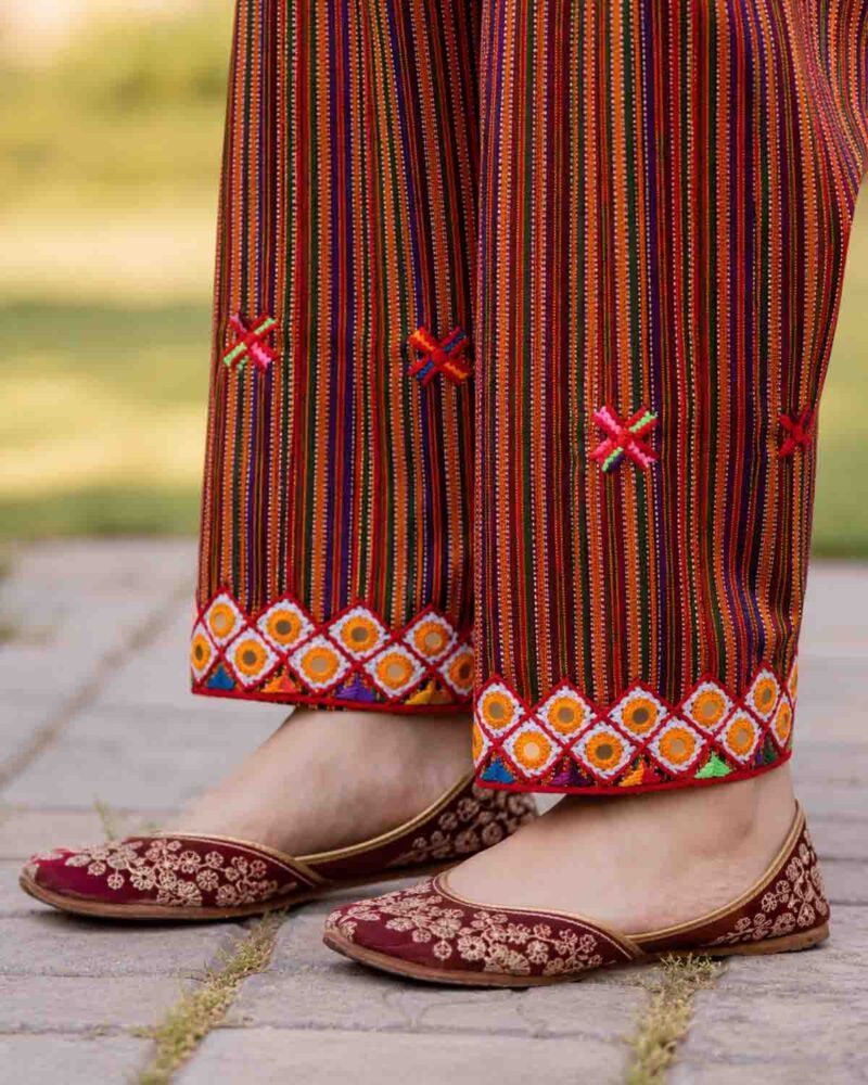 Susi Hand Embroidered with Mirror work Shalwar
