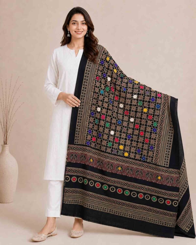 Hand-Embroidered Malir Ajrak