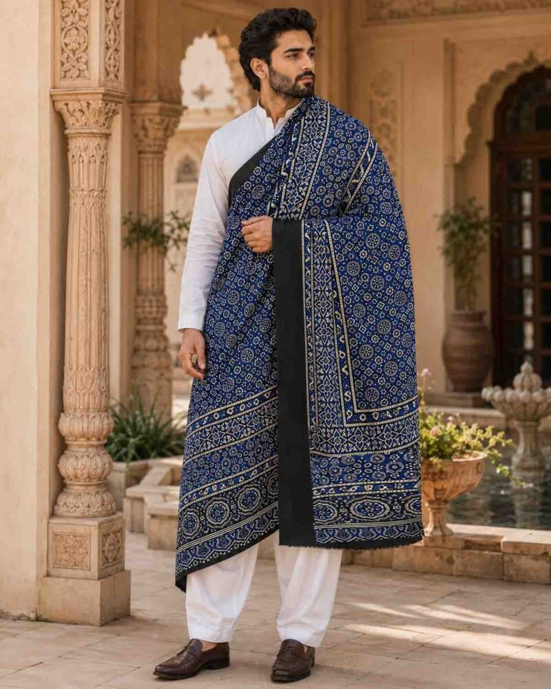 Ajrak For Men - Blue