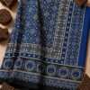 Ajrak For Men - Blue - Image 3